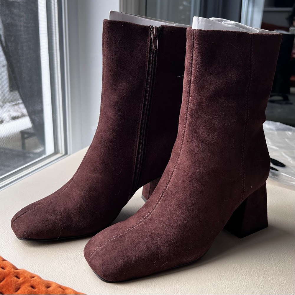 ASOS chocolate Heeled Boots - Picture 3 of 6